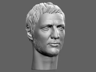 Pedro Pascal from the Mandalorian 3D print model