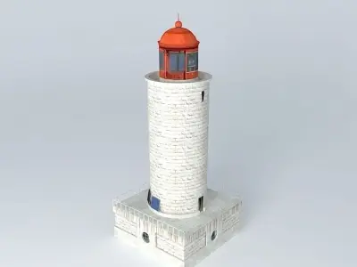 Small Stone Lighthouse Free low-poly 3D model