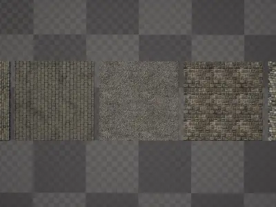 UE Paving materials part 02 Low-poly 3D model