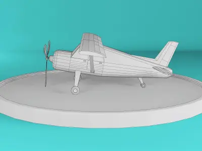 Airplane Low Poly Low-poly 3D model