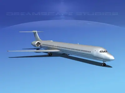 Douglas MD-80 Bare Metal 3D model