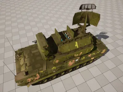 HQ-17 Air Defense System Low-poly 3D model