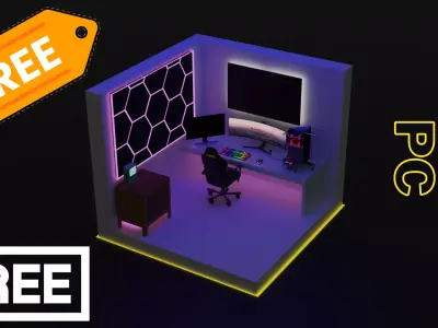 Gaming PC Free 3D model purchase