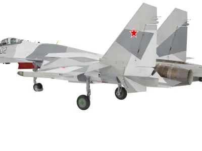 Sukhoi Su 35 Fighter Jet 3D model