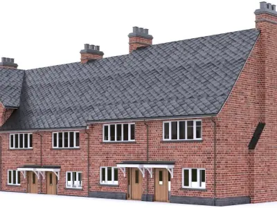 English Brick House 05 Low-poly 3D model