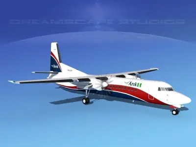 Fokker F-60 Arik Air 3D model