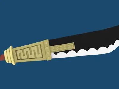 ONE PIECE Whitebeards Weapon Low-poly 3D model