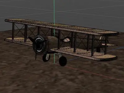 Bi Plane Toy Plane Free 3D model