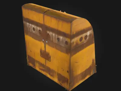 Rusty Industrial Fans Gritty Ventilation for Realistic Scenes 3D model