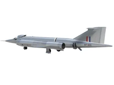 Bristol188 british royal air force fighter jet 3D model
