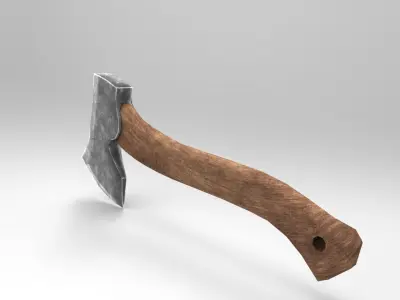 Axe game ready Low-poly 3D model