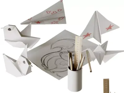 Origami childrens creativity 3D model