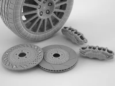 Wheel tire 3D model