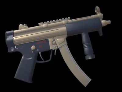 MP5 A4- Game Ready - Low-poly 3D model