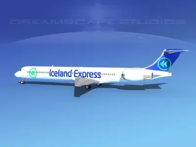 McDonnell Douglas MD-90 Iceland Express 3D model