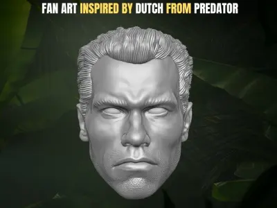Dutch fan art head for action figures 3D print model