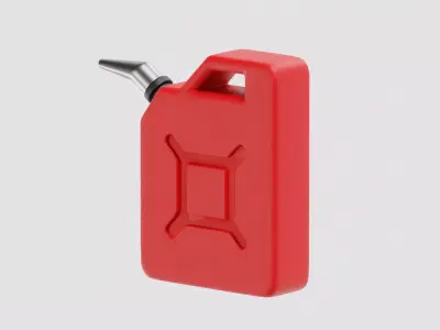 Gallon Jerry Gas Fuel Can Low-poly 3D model