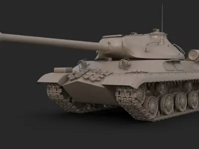 Tank IS 3M Clay  Mental Ray 3D model