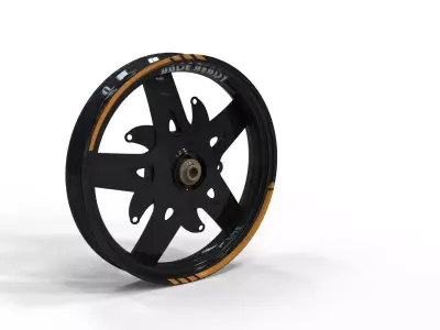 Wheel rims motor alloy auto chrome tuning  3D model