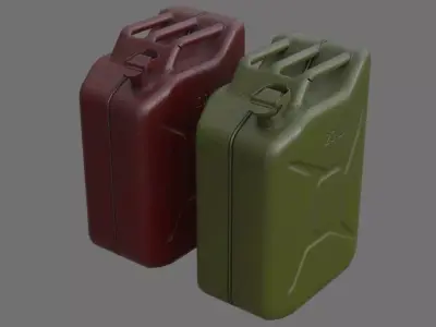 Fuel Can 3A Low-poly 3D model
