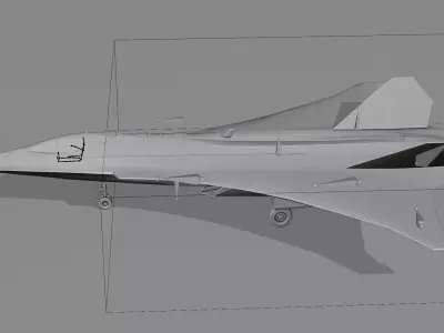 SAAB JAS-41 Fenrir Low-poly 3D model