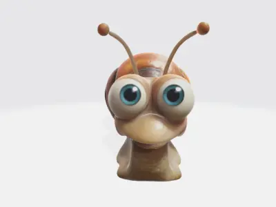 Cartoon snail 3D model