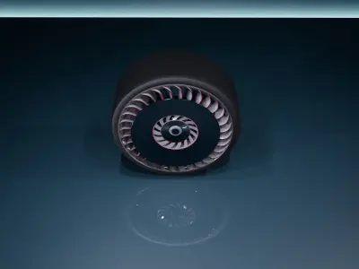 C32F wheel Low-poly 3D model