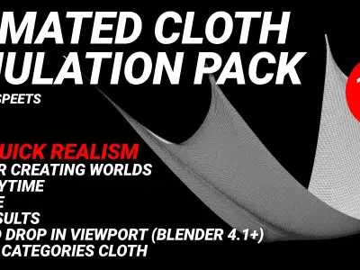 Animated Cloth Simulation Pack Free low-poly 3D model