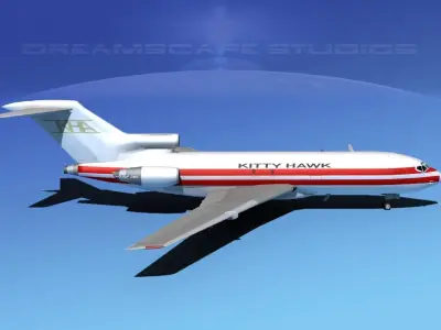 Boeing 727-100 Kitty Hawk 3D model