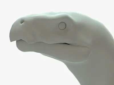 Therizinosaurus Rigged Basemesh Low-poly 3D model