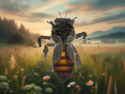 Honey Navigator Realistic Bee Low-poly 3D model