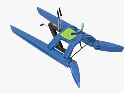 4K Textures Paddle Boat Low-poly 3D model