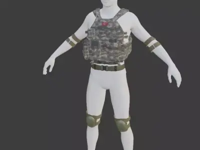 Turkish Army Mountainer Commando Unit Armed 3D model