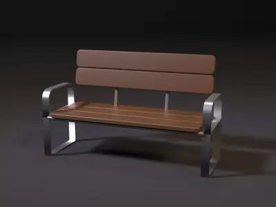 Bench park 3D model get