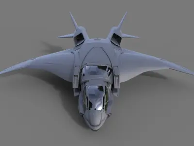 The Quinjet - Game Mesh Low-poly 3D model