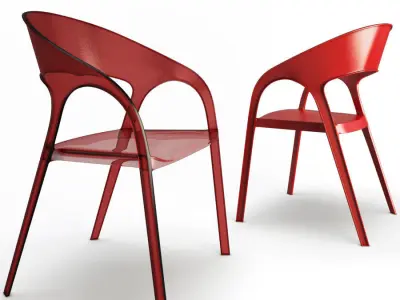 Plastic Chair Gossip Starck Free 3D model