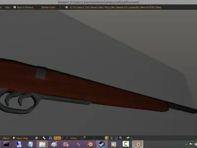 Double Barrel Shotgun Free low-poly 3D model