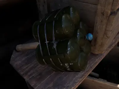 German WW2 M24 Anti-Tank Grenade 3D model