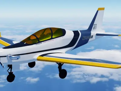 Realistic High-Poly Aircraft 3D Model with PBR Textures 3D model