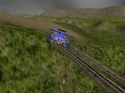 Buggy racing simulation Free low-poly 3D model