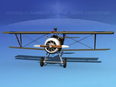 Nieuport 17 Fighter V07 RAF 3D model