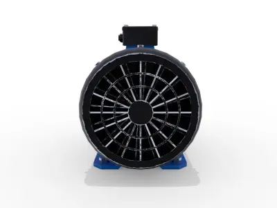 Electric Motor 1 Low-poly 3D model