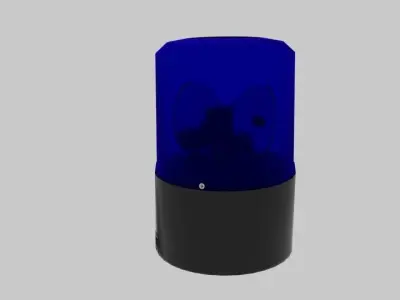 Police Siren Low-poly 3D model