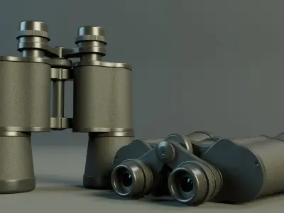 Binoculars PBR Low-poly 3D model