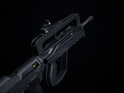 Famas G2 PBR Low-poly 3D model