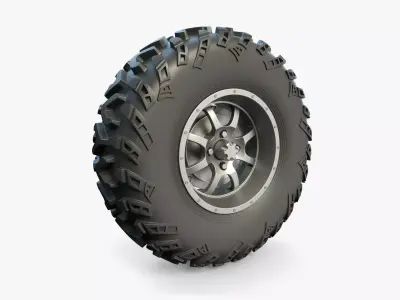 Off-Road ATV Wheel High-Poly 3D model