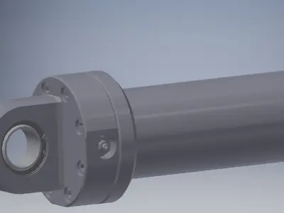 Hydraulic Cylinder 3D Model 3D model