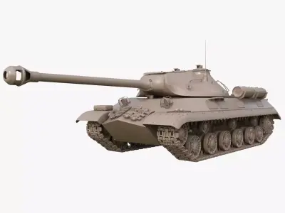 Tank IS 3M Clay  Mental Ray 3D model