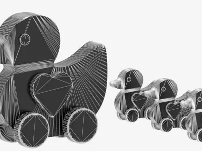  Wooden Toy Duck 3D model