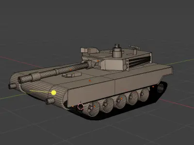 M1A2 Cardboard Model Free 3D model